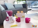 Tefal Petit Déjeuner - Accessoires de Cuisine pour Enfant - Grille Pain + Cafetière - 2 Tasses et 2 Cuillères - Jouet d'Imitation