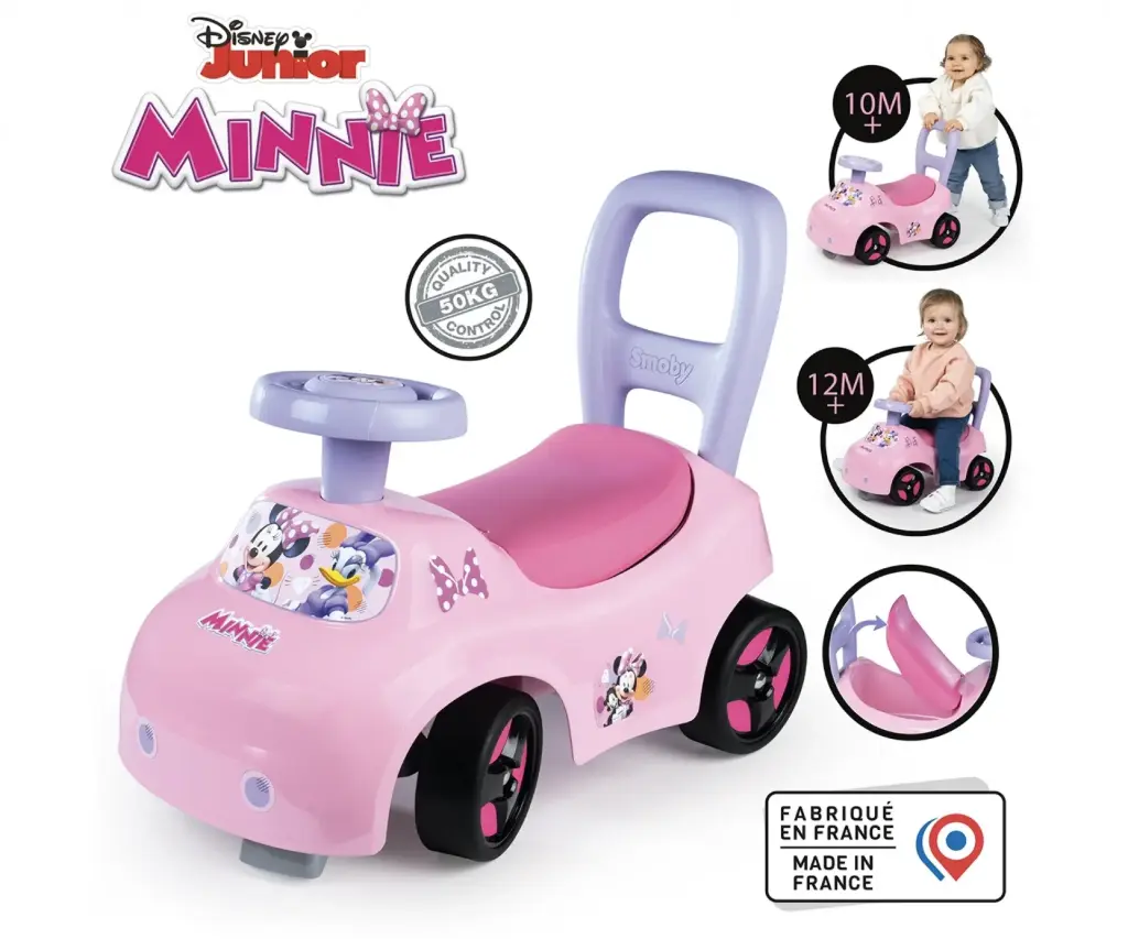 mini porteur auto Minnie - Porteur Auto Âge recommandé : 1 - 3 ans
