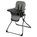 LILY Chaise haute bébé, ultra compacte et légère, confort optimal, mineral gray, de 6 mois à 3 ans