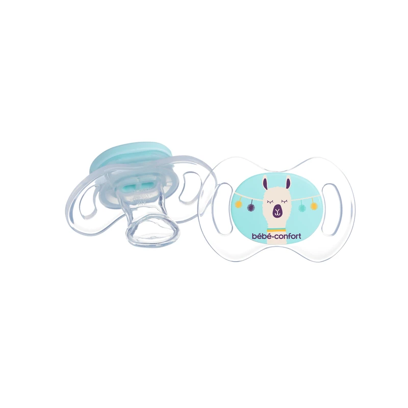 Lot de 2 sucettes Silicone Phys/Phosphorescente  0-2 Mois Transparent 