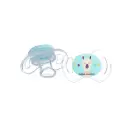 Lot de 2 sucettes Silicone Phys/Phosphorescente  0-2 Mois Transparent 