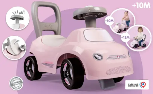 Porteur Auto Rose, de 10 mois à 3ans