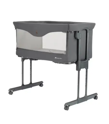 AMARA, Cododo, pliant, 2 en 1, Berceau confortable, 4 roues, pliage rapide,0 à 9kg Tinted graphite