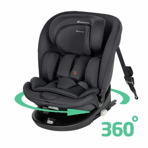 Siège auto évolutif pivotant Demeter 360° i-Size 0/1/2/3 - Isofix - 0 à 12 ans (36 kg) Mineral Black