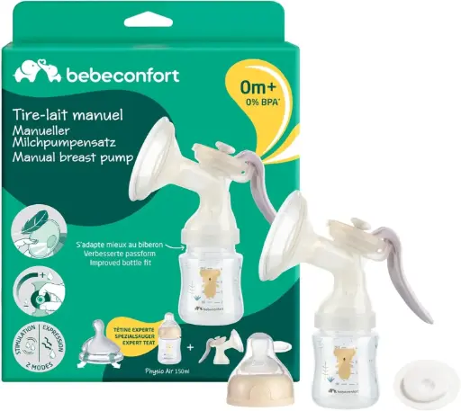 Tire-Lait Manuel, Tire-Lait en Silicone, Kit Tire-lait manuel avec biberon 150ml
