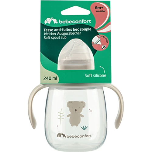 Tasse d’apprentissage Anti-fuite bec silicone 240mL Sand